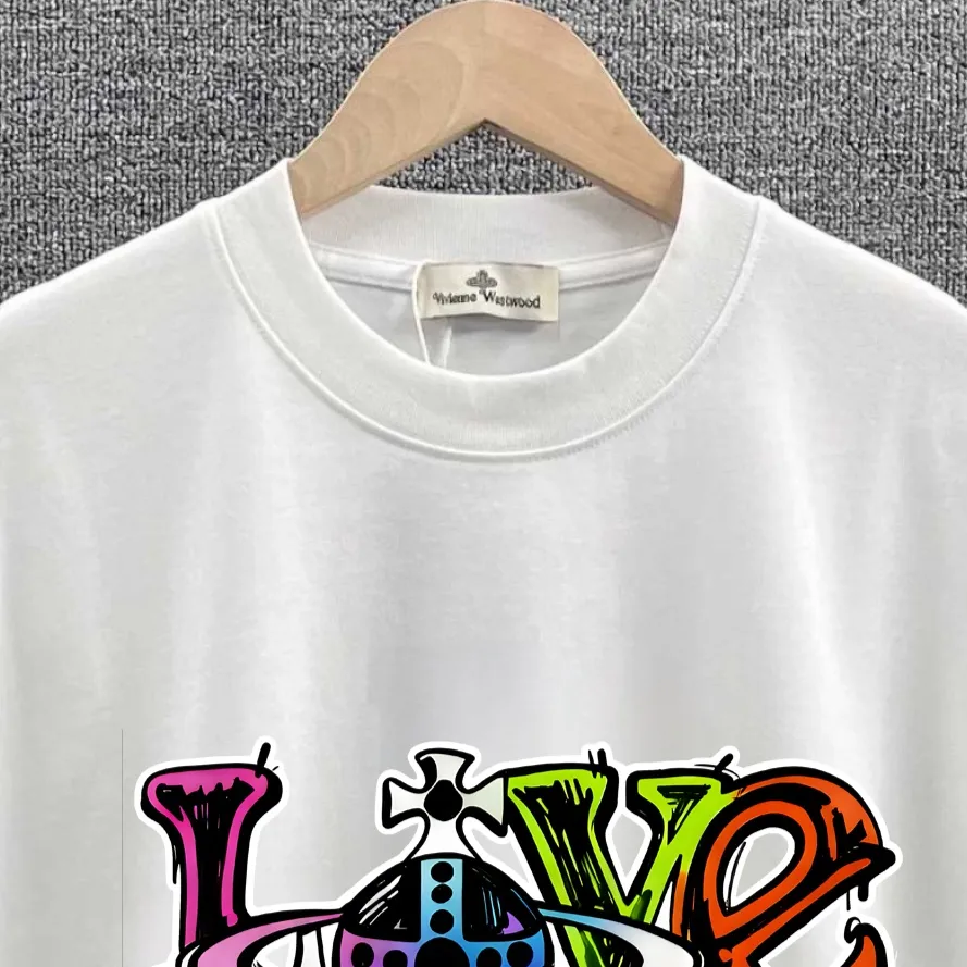 Vivie*Western Queen Mother 2026 Spring and Summer Exclusive New Arrival Exclusive Personalized Letter Logo Print Design Three Standards Complete Customized Double Yarn Plain Cotton Fabric Short Sleeve T-shirt Men and Women Same Style Size: S (90-130 pounds) M (120-150 pounds) L (140-165 pounds) XL (160-180 pounds) XXL (180 pounds) Color: Black White Wine Red